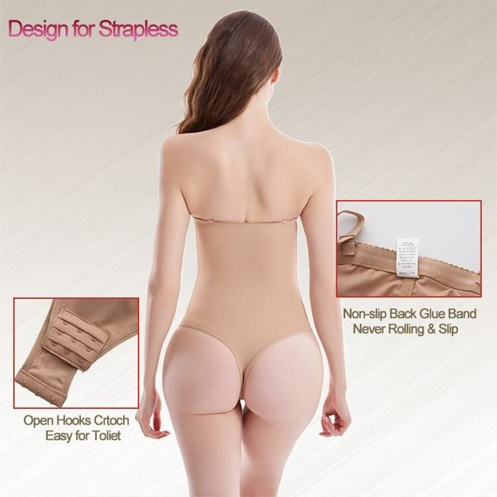 Strapless Invisible Tummy Cont - Shapewear Bodysuit Firm 评论和价格