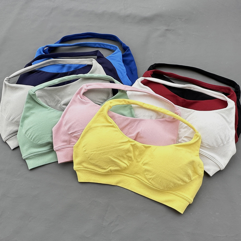 Sports Bra Women Seamless Halt - Push Up Bra Padded 评论和价格