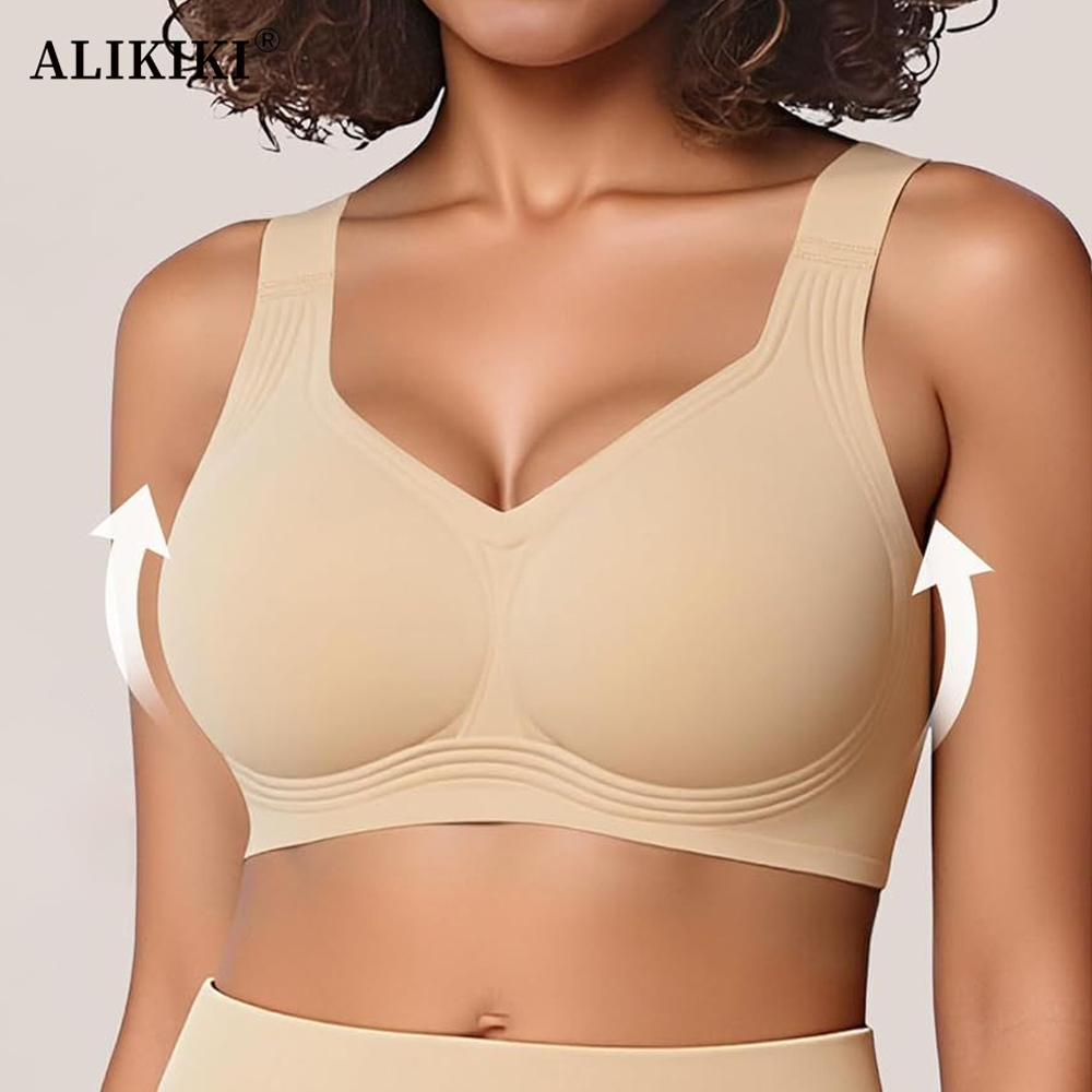 Seamless Push Up Jelly Bra Wir - Bralette Wireless Soft 评论和价格