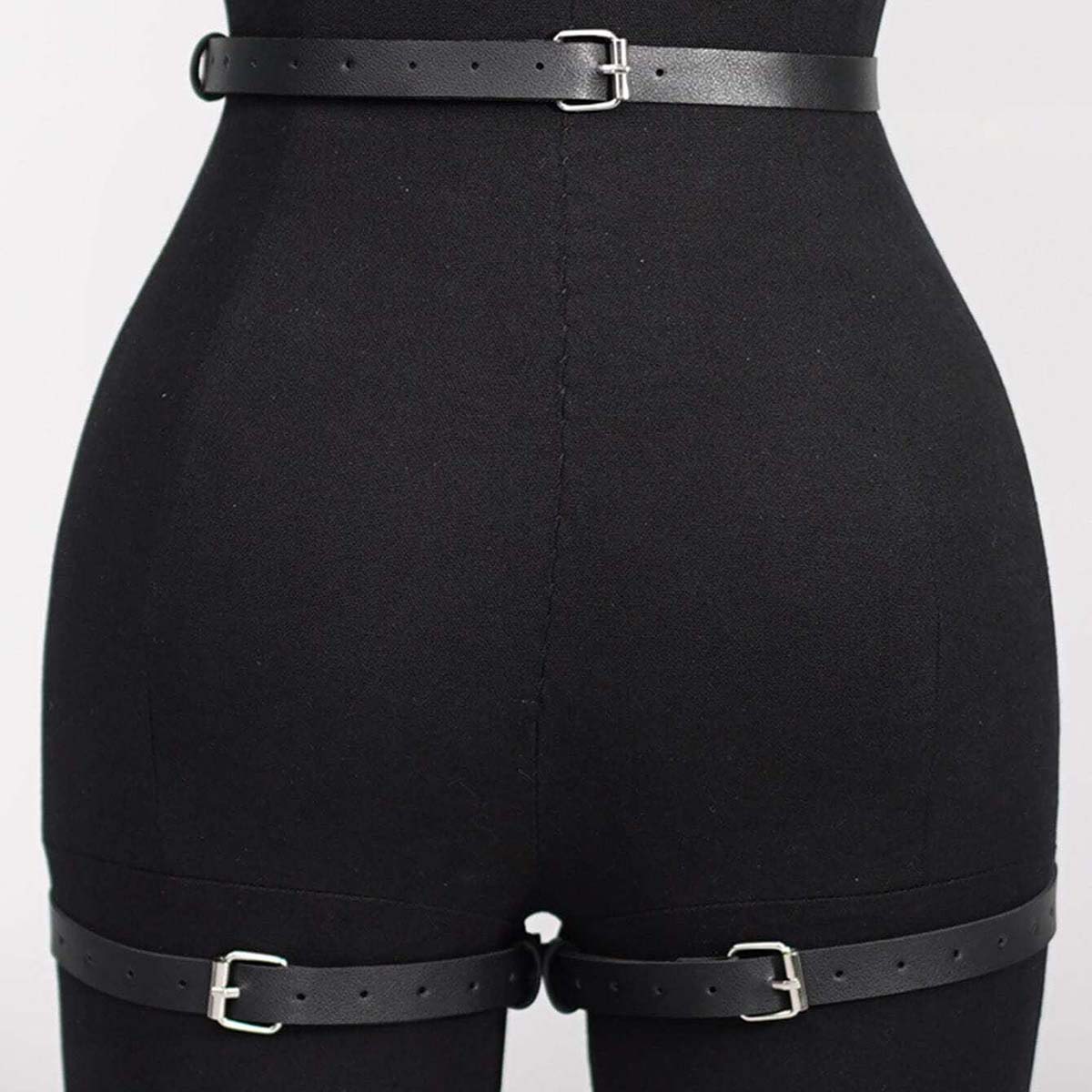 Oth Punk PU Leather Full Waist - Garter Belt Set 评论和价格