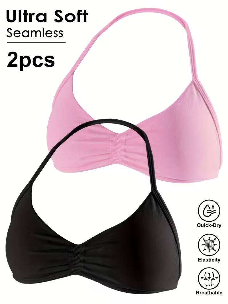 2pcs Seamless Sexy Open Back G - Push Up Bra Padded 评论和价格